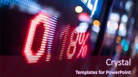  Presentation with market stock market education - Colorful theme enhanced with stock market quotes with city backdrop and a tawny brown colored foreground