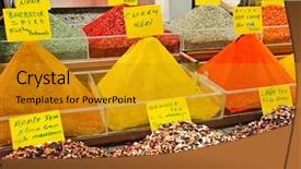  Presentation with istanbul - Beautiful presentation design featuring stock market rose - spice stalls in istanbul bazaar backdrop and a gold colored foreground