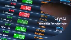  Presentation with market data - Theme consisting of stock market showing financial data background and a ocean colored foreground