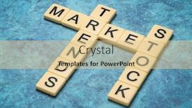  Presentation with stock market - PPT layouts consisting of stock-market-trends-crossword background and a lemonade colored foreground