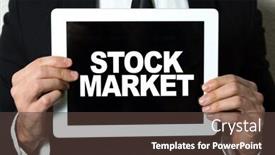  Presentation with stock market - Audience pleasing presentation theme consisting of stock market backdrop and a tawny brown colored foreground