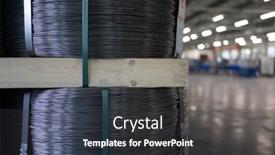  Presentation with metal - Theme with stock-of-raw-metal-materials background and a dark gray colored foreground