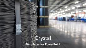  Presentation with metal - Presentation theme featuring stock-of-raw-metal-materials background and a dark gray colored foreground