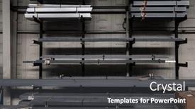  Presentation with metal - PPT layouts enhanced with stock-of-raw-metal-materials background and a dark gray colored foreground