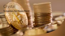  Presentation with gestion de stock - Theme with stock-photo-euro-coins-euro background and a coral colored foreground