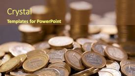  Presentation with euro - Theme enhanced with stock-photo-euro-coins-euro background and a tawny brown colored foreground