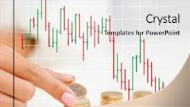  Presentation with hand saving - Beautiful presentation theme featuring female hand putting euro backdrop and a white colored foreground