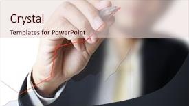  Presentation with paper hand drawn politics - Cool new presentation theme with stock investments - male hand drawing a chart backdrop and a  colored foreground