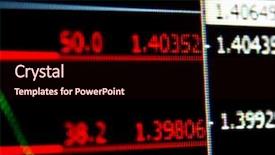  Presentation with stock market - Theme with stock quotes background and a wine colored foreground