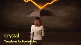  Presentation with keeping covenant god - Audience pleasing presentation design consisting of stock risk management - businesswoman standing with umbrella keeping backdrop and a wine colored foreground