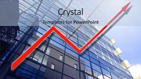  Presentation with architecture - Colorful slides enhanced with stock risk management - graph showing rise in profits backdrop and a light blue colored foreground