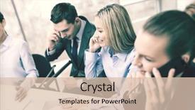  Presentation with smartphones - Theme consisting of stock taking - business technology and office concept background and a lemonade colored foreground