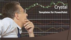  Presentation with stock share - Cool new slides with stock trader looking at monitors backdrop and a  colored foreground