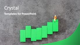  Presentation with stock market abstract business concept - Amazing PPT layouts having stock ups and downs histogram backdrop and a gray colored foreground