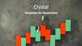  Presentation with investment - PPT layouts with stock ups and downs histogram background and a gray colored foreground