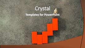  Presentation with stock market abstract business concept - Slide deck featuring stock ups and downs histogram background and a gray colored foreground