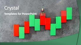  Presentation with investment - Cool new theme with stock ups and downs histogram backdrop and a gray colored foreground