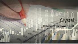  Presentation with writing - PPT layouts enhanced with stock volatility - writing man hand background and a  colored foreground