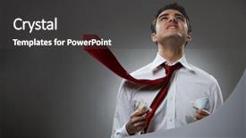  Presentation with bunch - Presentation theme enhanced with stockholder - young businessman pray with blowing background and a dark gray colored foreground