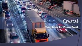  Presentation with city night - Audience pleasing slides consisting of stockholm-city-at-night-highway backdrop and a ocean colored foreground