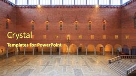  Presentation with banquet hall - Audience pleasing PPT theme consisting of stockholm-december-23-interior backdrop and a tawny brown colored foreground