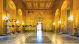  Presentation with banquet hall - Amazing slide set having religious - beautiful mikulov castle southern moravia backdrop and a gray colored foreground.