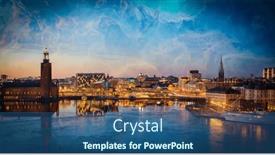  Presentation with dusk - Presentation design having stockholm-sweden-europe-at-dusk background and a  colored foreground