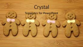  Presentation with christmas holiday gingerbread - Beautiful presentation featuring stocking goods - christmas gingerbread men backdrop and a  colored foreground