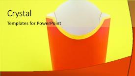  Presentation with yellow - Presentation theme with stocking goods - red and yellow colors background and a  colored foreground