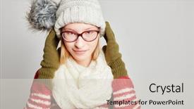  Presentation with young woman diagnosis of sti - Beautiful slides featuring stocking goods - young atractive woman backdrop and a  colored foreground