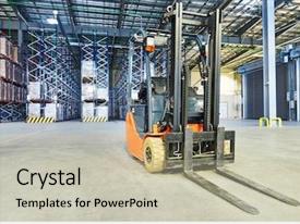 Warehouse Stockpile Forklift Loader PPT template 45 | CrystalGraphics