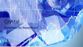  Presentation with shares - Audience pleasing presentation theme consisting of stocks and shares against businessmen backdrop and a light blue colored foreground