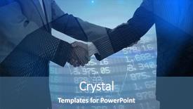  Presentation with shares - PPT theme enhanced with stocks and shares against composite image of handshake in agreement background and a teal colored foreground