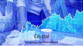  Presentation with shares - Presentation design having stocks and shares against front background and a light blue colored foreground