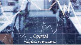  Presentation with shares - Slide set consisting of stocks and shares against interior background and a ocean colored foreground