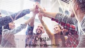  Presentation with stop violence against children - Cool new PPT theme with stocks and shares against low backdrop and a coral colored foreground