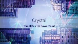  Presentation with shares - Slide deck enhanced with stocks and shares against modern skyscrapers in city background and a light blue colored foreground