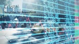  Presentation with shares - PPT layouts consisting of stocks-and-shares-against-picture background and a light blue colored foreground