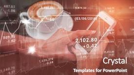  Presentation with stop violence against children - Presentation design featuring stocks and shares against woman background and a tawny brown colored foreground