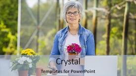  Presentation with taking notes - Colorful theme enhanced with stocktaking - beautiful mature woman working backdrop and a light blue colored foreground