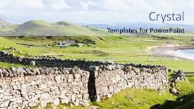  Presentation with scotland - Beautiful slide deck featuring stoer-landscape-highlands-scotland backdrop and a sky blue colored foreground