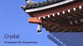  Presentation with japan - Theme enhanced with stoic - building of a temple background and a  colored foreground