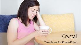  Presentation with unhappy women - Amazing slides having stoic - pretty woman looking unhappy backdrop and a  colored foreground