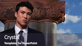  Presentation with businessman standing on maze - Colorful presentation enhanced with stoic - young biracial businessman standing backdrop and a wine colored foreground