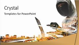  Presentation with hack - Cool new theme with stole - danger of hack attack backdrop and a white colored foreground