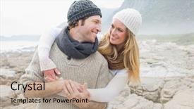  Presentation with romantic birthday couple celebrate - Slide set having scenic view of colorful village vernazza in cinque terre italy top view background and a tawny brown colored foreground