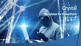  Presentation with crime media - Slides enhanced with stole - network security and privacy crime background and a ocean colored foreground