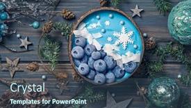  Presentation with cookies christmas - Amazing slide set having stollen-cake-and-christmas-cookies backdrop and a ocean colored foreground