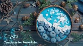  Presentation with cookies christmas - Presentation design consisting of stollen-cake-and-christmas-cookies background and a ocean colored foreground