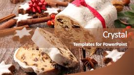  Presentation with fruit - Audience pleasing theme consisting of stollen fruit christmas stollen backdrop and a red colored foreground